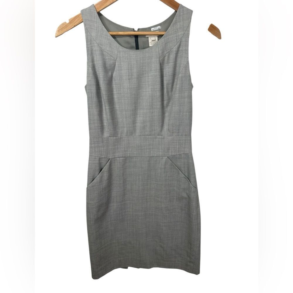 J. Crew Gray Sleeveless Sheath Dress